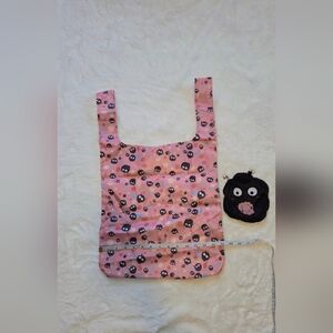 Studio Ghibli Soot Sprite Pink Tote Bag w/ Storage Pouch – BNWOT